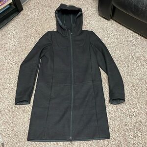 Lululemon long fleece lined hooded jacket